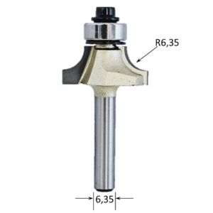 6.35mm Radius Rounding Over Router Bit